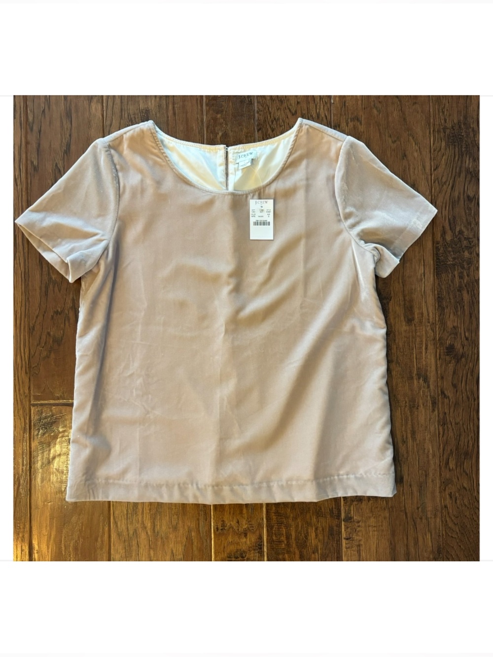 J. Crew Short-Sleeve velvet Top —